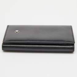 Pre Owned Montblanc Black Leather Meisterstück Business Card Holder