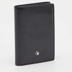 Pre Owned Montblanc Black Leather Meisterstück Business Card Holder
