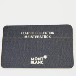 Pre Owned Montblanc Black Leather Meisterstück Business Card Holder