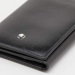 Pre Owned Montblanc Black Leather Meisterstück Business Card Holder