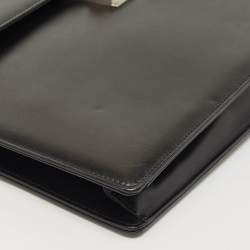 Montblanc Black Leather Meisterstuck Single Gusset Briefcase 
