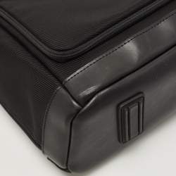 Pre Owned Montblanc Black Nylon and Leather Nightflight Briefcase