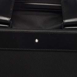 Pre Owned Montblanc Black Nylon and Leather Nightflight Briefcase