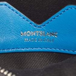 Montblanc Blue Leather Meisterstuck Wristlet Clutch