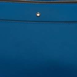 Montblanc Blue Leather Meisterstuck Wristlet Clutch