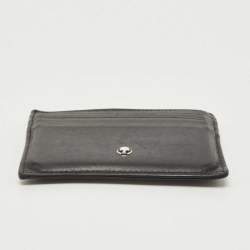 Pre Owned Montblanc Black Leather Meisterstuck Card Holder 6CC