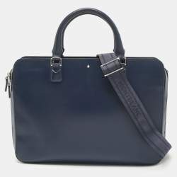 Montblanc Blue Leather Meisterstuck Sartorial Slim Document Case