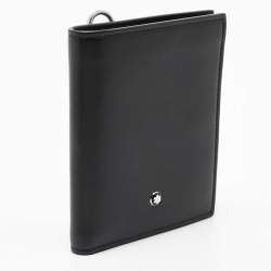 Pre Owned Montblanc Black Leather Meisterstuck Business Card Case