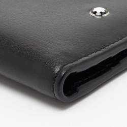 Pre Owned Montblanc Black Leather Meisterstuck Business Card Case