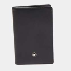 Pre Owned Montblanc Black Leather Meisterstück Business Card Holder