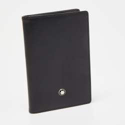 Pre Owned Montblanc Black Leather Meisterstück Business Card Holder