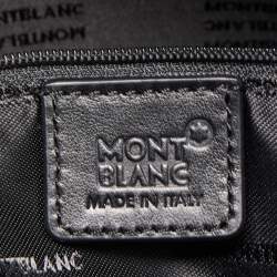 Montblanc Blue/Black Nylon and Leather Nightflight Briefcase Bag