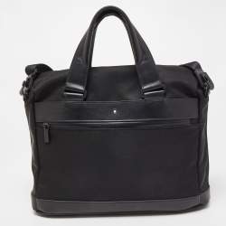 Montblanc Black Nylon and Leather My Nightflight Briefcase Bag