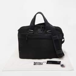 Montblanc Black Nylon and Leather My Nightflight Briefcase Bag