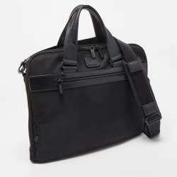 Montblanc Black Nylon and Leather My Nightflight Briefcase Bag