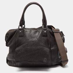 Montblanc Dark Brown Soft Grained Leather Meisterstuck Pocket Tote