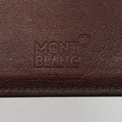 Pre Owned Montblanc Dark Brown Leather Meisterstuck 6CC Card Holder