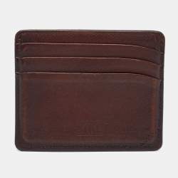 Pre Owned Montblanc Dark Brown Leather Meisterstuck 6CC Card Holder