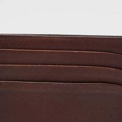 Pre Owned Montblanc Dark Brown Leather Meisterstuck 6CC Card Holder