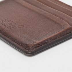 Pre Owned Montblanc Dark Brown Leather Meisterstuck 6CC Card Holder