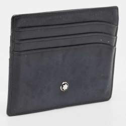 Pre Owned Montblanc Black Leather Meisterstuck Card Holder 6CC