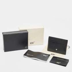 Pre Owned Montblanc Black Leather Meisterstuck Card Holder 6CC