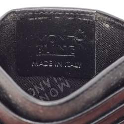 Pre Owned Montblanc Black Leather Meisterstuck Card Holder 6CC