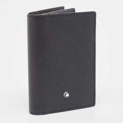 Pre Owned Montblanc Black Leather Meisterstück Business Card Holder