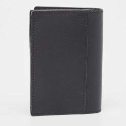 Pre Owned Montblanc Black Leather Meisterstück Business Card Holder