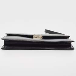 Montblanc Black Leather Flap Wristlet Clutch