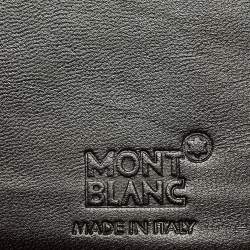 مملوكة مسبقًا Montblanc Dark Brown Ostrich Leg Leather Business Card Holder