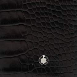 مملوكة مسبقًا Montblanc Dark Brown Ostrich Leg Leather Business Card Holder