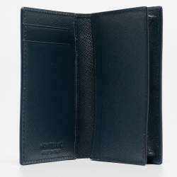 Pre Owned Montblanc Blue Leather Sartorial Business Card Holder