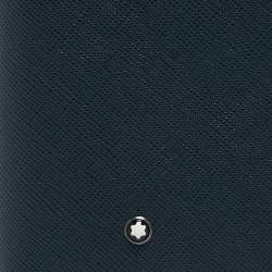 Pre Owned Montblanc Blue Leather Sartorial Business Card Holder