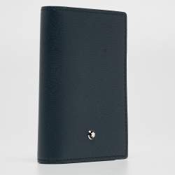 Pre Owned Montblanc Blue Leather Sartorial Business Card Holder