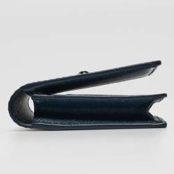 Pre Owned Montblanc Blue Leather Sartorial Business Card Holder