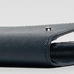 Pre Owned Montblanc Blue Leather Sartorial Business Card Holder