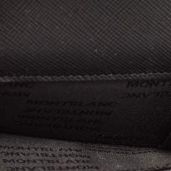 Pre Owned Montblanc Black Leather Meisterstuck Trifold Card Case