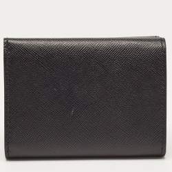 Pre Owned Montblanc Black Leather Meisterstuck Trifold Card Case