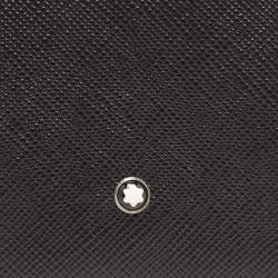 Pre Owned Montblanc Black Leather Meisterstuck Trifold Card Case