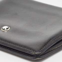 Pre Owned Montblanc Black Leather Meisterstück Money Clip Wallet 6CC