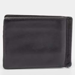 Pre Owned Montblanc Black Leather Meisterstück Money Clip Wallet 6CC