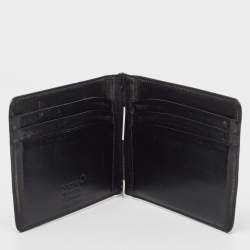 Pre Owned Montblanc Black Leather Meisterstück Money Clip Wallet 6CC