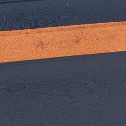 Montblanc Blue/Tan Leather Meisterstuck Card Holder 6CC