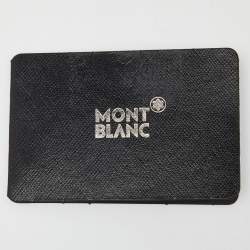 Montblanc Black Crocodile Embossed Leather and Leather Bifold Wallet 
