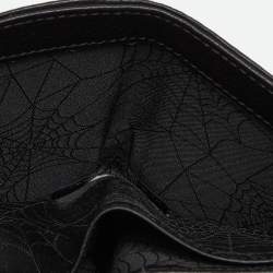 Montblanc Black Crocodile Embossed Leather and Leather Bifold Wallet 