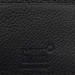 Montblanc Black Crocodile Embossed Leather and Leather Bifold Wallet 