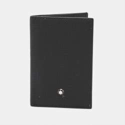 Pre Owned Montblanc Black Leather Business Card Holder