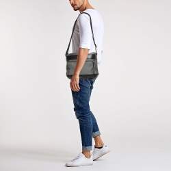 Montblanc Black/Grey Nylon Nightflight Messenger Bag