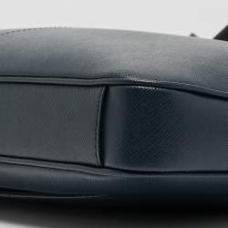مملوكة مسبقًا Montblanc Navy Blue Leather Sartorial Ultra Slim Document Case Bag
